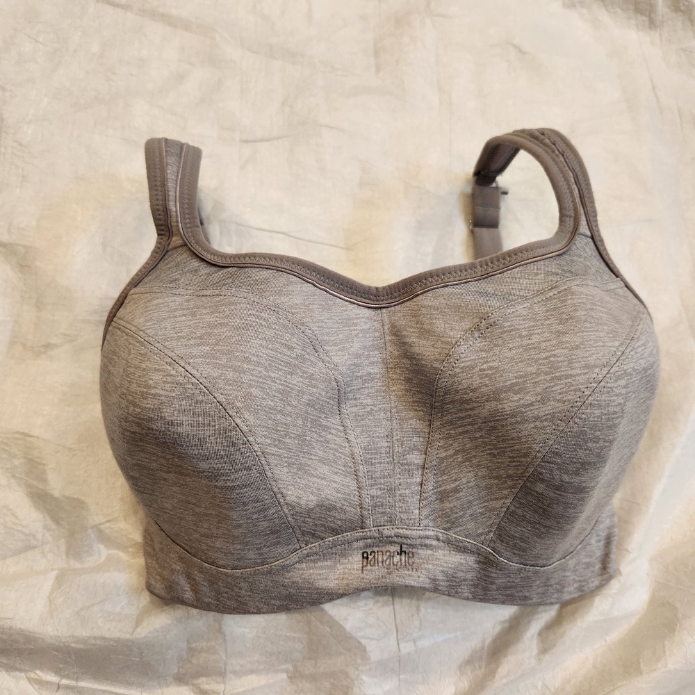 Panache Sport High Impact Wired Sports Bra Grey Marl 28G 5021 Training Gym